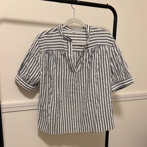 NWOT Amazon Navy and White Striped Blouse